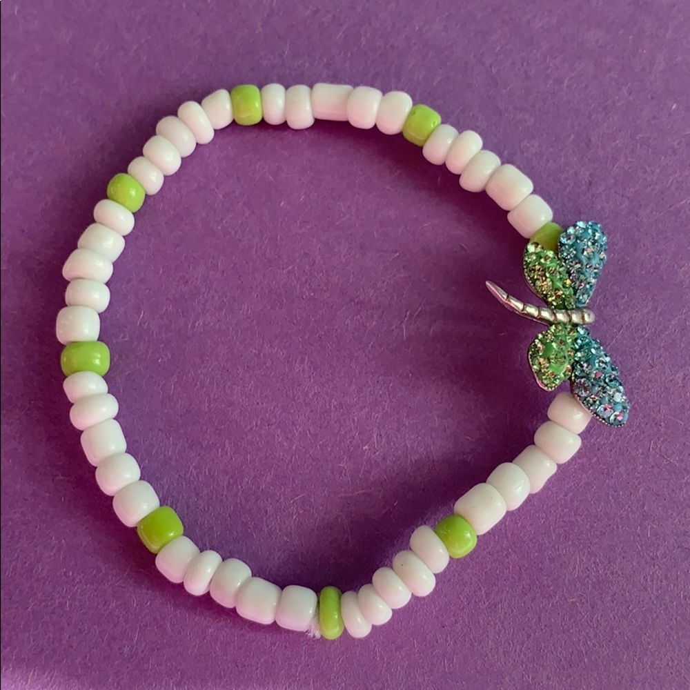 blue/green butterfly charm bracelet